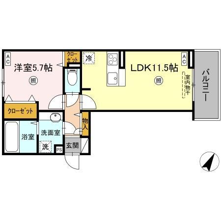 ミル・ルミエールＩＩ 3階 1LDK 賃貸物件詳細