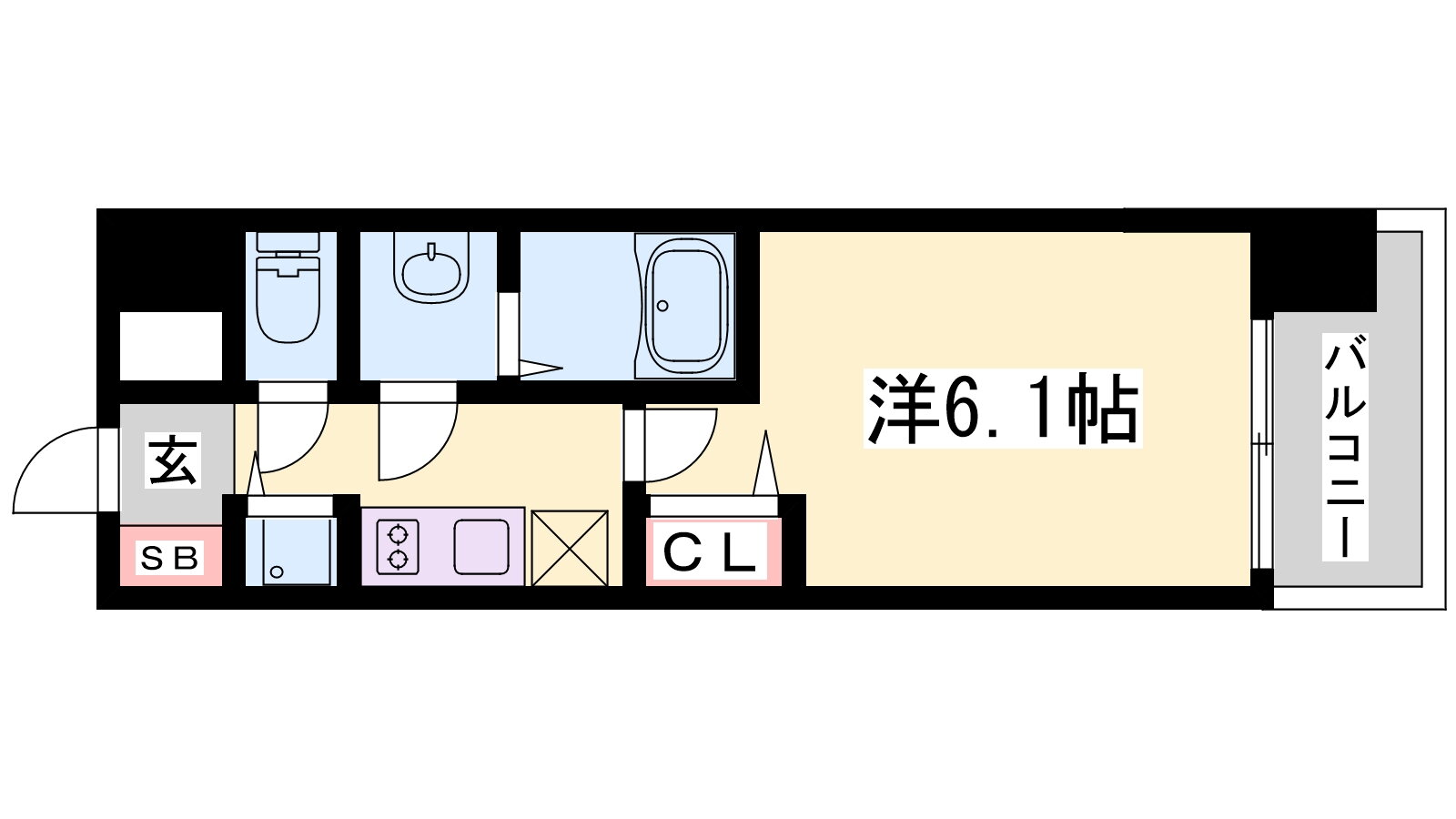 兵庫県神戸市中央区橘通４ 高速神戸駅 1K マンション 賃貸物件詳細