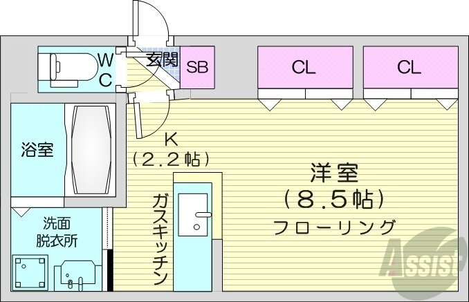 北海道札幌市中央区北九条西１９ 二十四軒駅 1K マンション 賃貸物件詳細