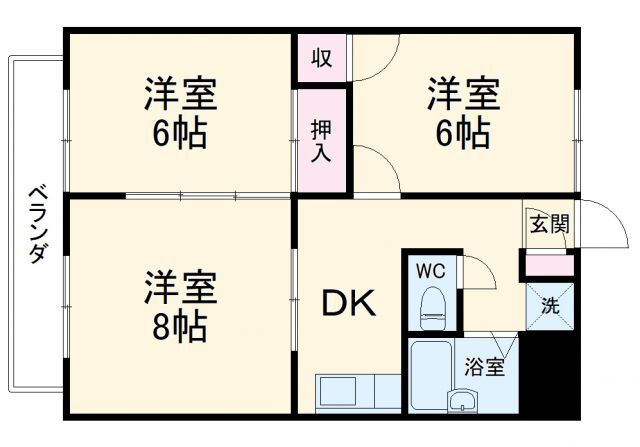 埼玉県川口市芝塚原２ 蕨駅 3DK マンション 賃貸物件詳細