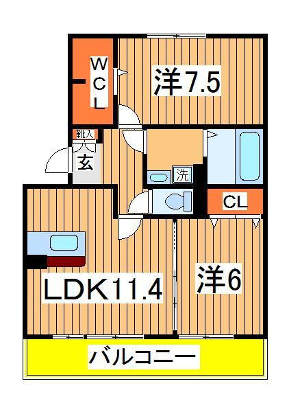 千葉県流山市前平井 流山セントラルパーク駅 2LDK アパート 賃貸物件詳細