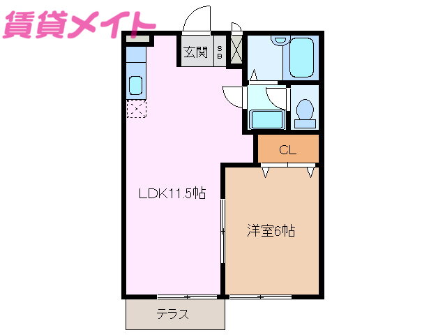 三重県四日市市天カ須賀４ 川越富洲原駅 1LDK アパート 賃貸物件詳細