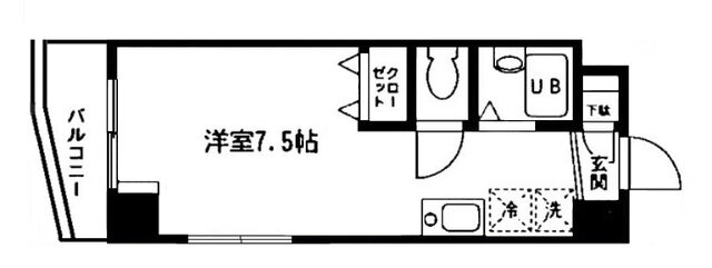 コート富士館 2階 ワンルーム 賃貸物件詳細