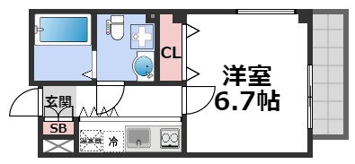 ラカーサ今里 2階 1K 賃貸物件詳細