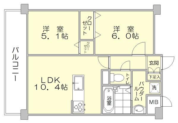 福岡県福岡市博多区東那珂３ 竹下駅 2LDK マンション 賃貸物件詳細