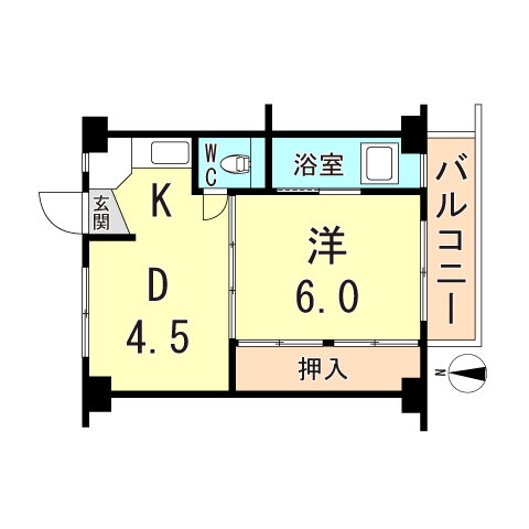 兵庫県伊丹市鴻池２ 中山寺駅 1DK マンション 賃貸物件詳細