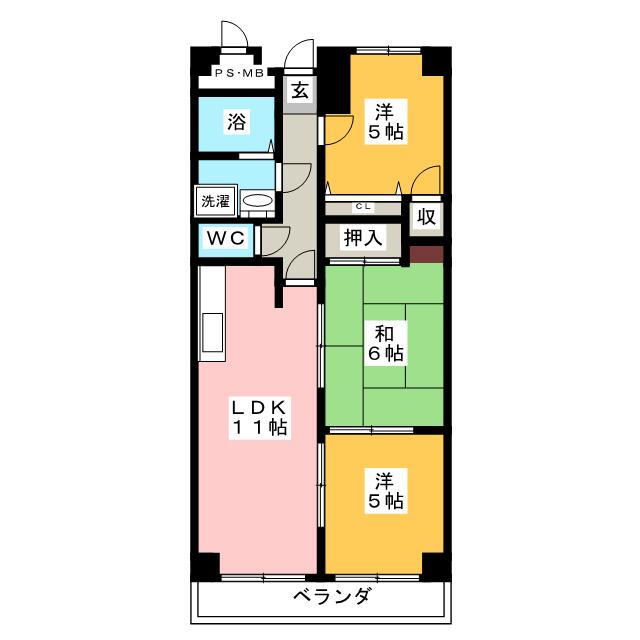 愛知県一宮市馬見塚字又木 尾張一宮駅 3LDK マンション 賃貸物件詳細