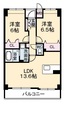 山口県下関市長府八幡町 長府駅 2LDK マンション 賃貸物件詳細