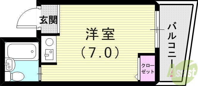 兵庫県明石市小久保１ 西明石駅 1K マンション 賃貸物件詳細