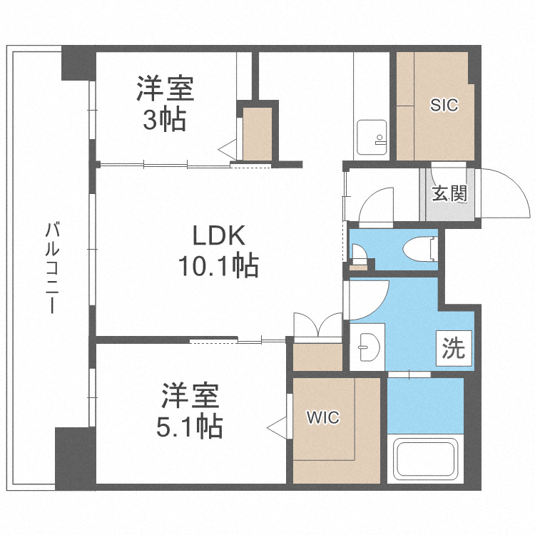 福岡県福岡市博多区築港本町 中洲川端駅 2LDK マンション 賃貸物件詳細