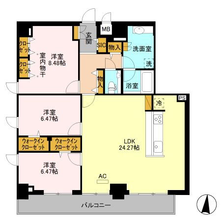 エスペランサ 7階 3LDK 賃貸物件詳細