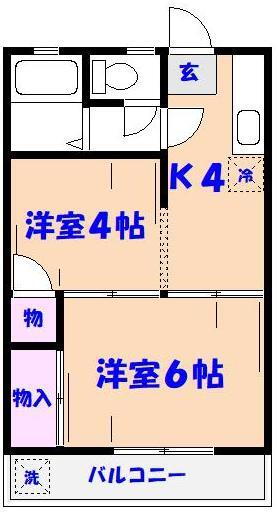 千葉県市川市稲越１ 秋山駅 2K アパート 賃貸物件詳細