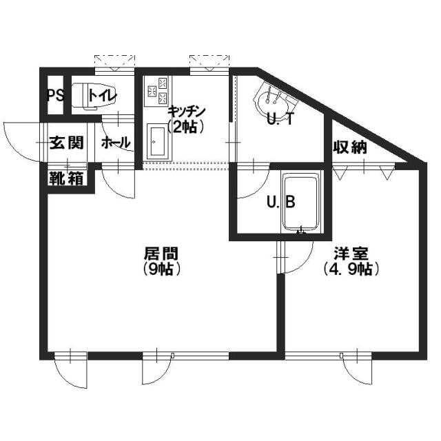 北海道函館市富岡町２ 1LDK アパート 賃貸物件詳細
