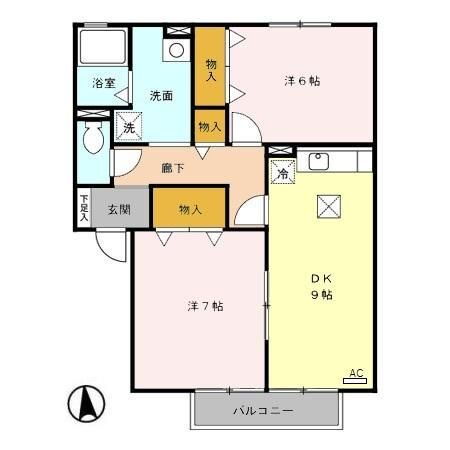 石川県白山市宮永市町 松任駅 2DK アパート 賃貸物件詳細