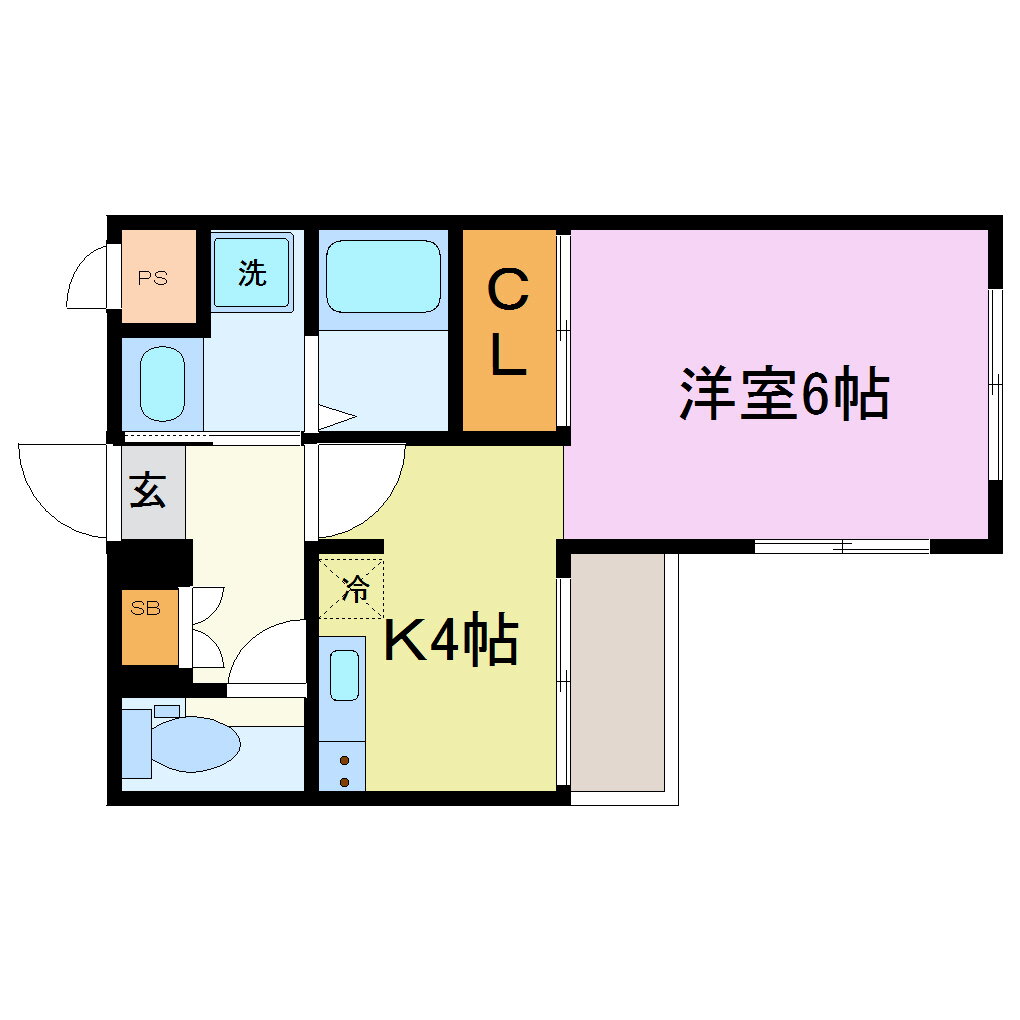 サザン桃山御陵 4階 1DK 賃貸物件詳細