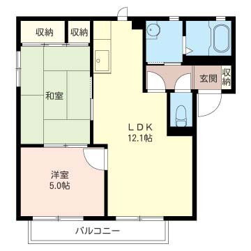 ニューメゾンベールＢ 2階 2LDK 賃貸物件詳細