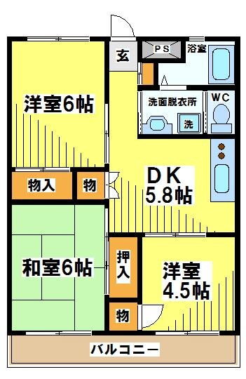 東京都調布市飛田給２ 飛田給駅 3DK マンション 賃貸物件詳細