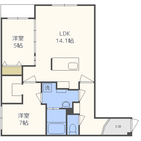 北海道札幌市中央区南二十条西８ 幌南小学校前駅 2LDK マンション 賃貸物件詳細