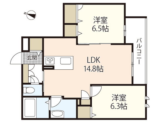 広島県広島市西区井口５ 修大協創中高前駅 2LDK マンション 賃貸物件詳細