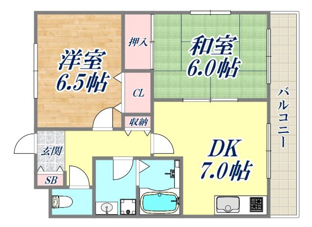 サンハイツ高司 2階 2DK 賃貸物件詳細