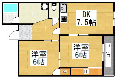 ハイツサイトー 2階 2DK 賃貸物件詳細