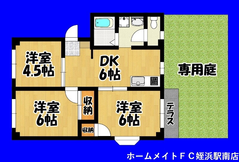 福岡県福岡市西区大字千里 周船寺駅 3DK アパート 賃貸物件詳細