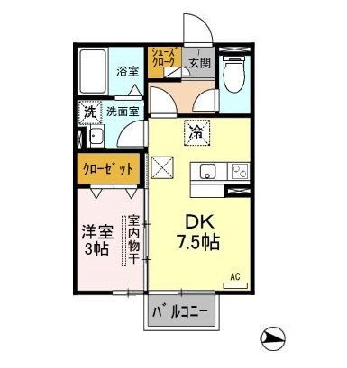 新潟県新潟市東区空港西１ 新潟駅 1DK アパート 賃貸物件詳細
