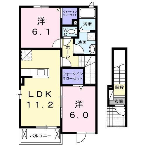 熊本県熊本市東区戸島西７ 2LDK アパート 賃貸物件詳細