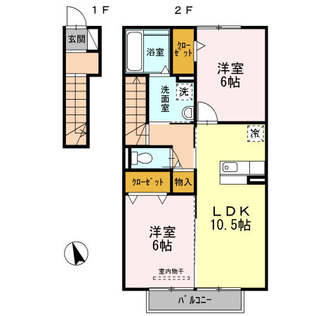 愛知県半田市出口町２ 住吉町駅 2LDK アパート 賃貸物件詳細