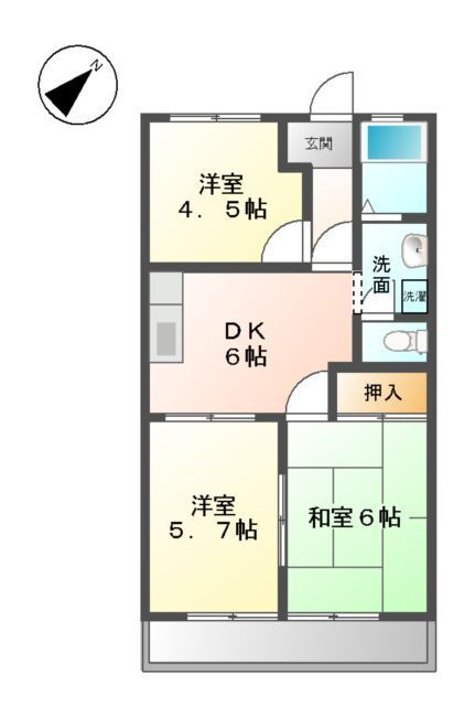 三重県四日市市中川原３ 中川原駅 3DK アパート 賃貸物件詳細