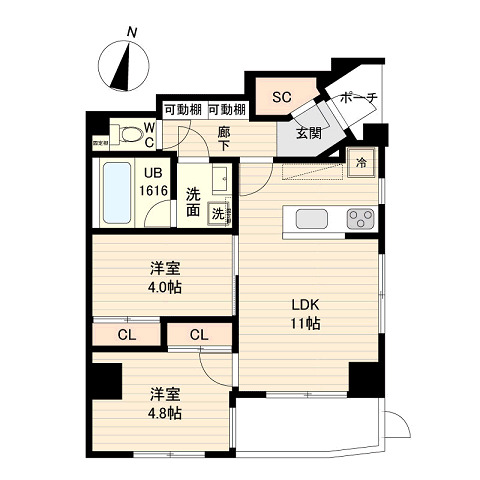 福岡県福岡市中央区赤坂２ 赤坂駅 2LDK マンション 賃貸物件詳細