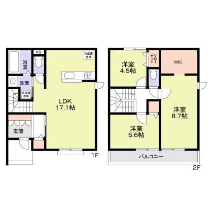 東京都八王子市めじろ台４ めじろ台駅 3LDK アパート 賃貸物件詳細