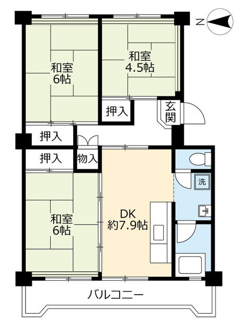 愛知県名古屋市北区水草町２ 黒川駅 3DK マンション 賃貸物件詳細