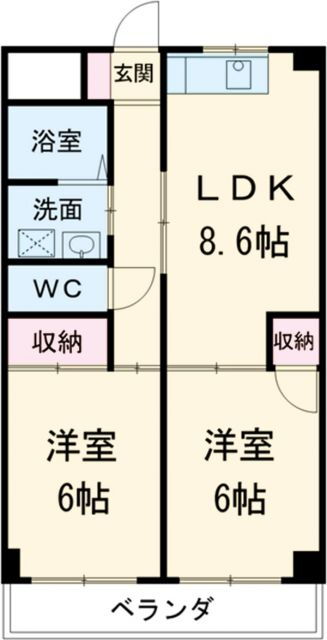 神奈川県大和市上草柳７ 鶴間駅 2DK マンション 賃貸物件詳細