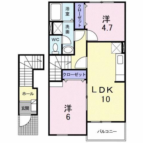 福岡県久留米市田主丸町益生田 田主丸駅 2LDK アパート 賃貸物件詳細