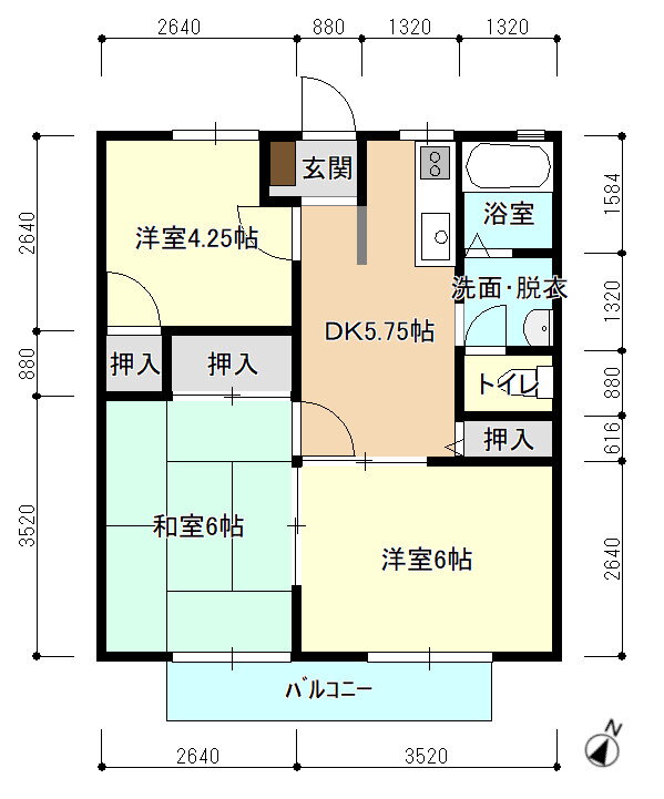 サンシティダビデ 2階 3DK 賃貸物件詳細