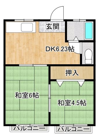 大阪府豊中市若竹町１ 服部天神駅 2DK アパート 賃貸物件詳細