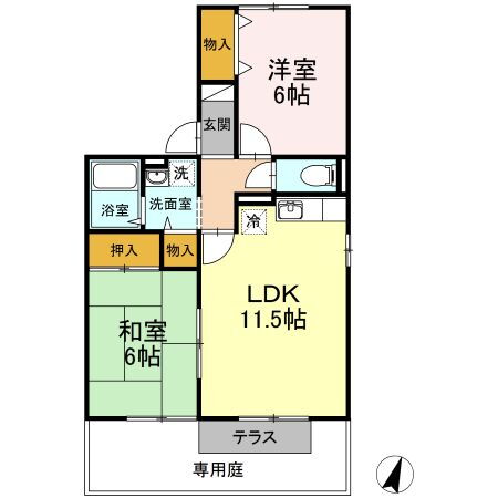 佐賀県神埼市神埼町竹 神埼駅 2LDK アパート 賃貸物件詳細