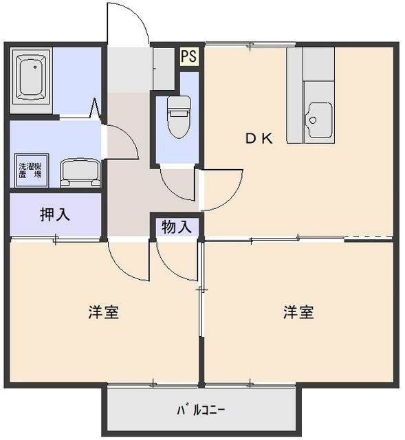 第１ＭＨハウスＢ 1階 2DK 賃貸物件詳細