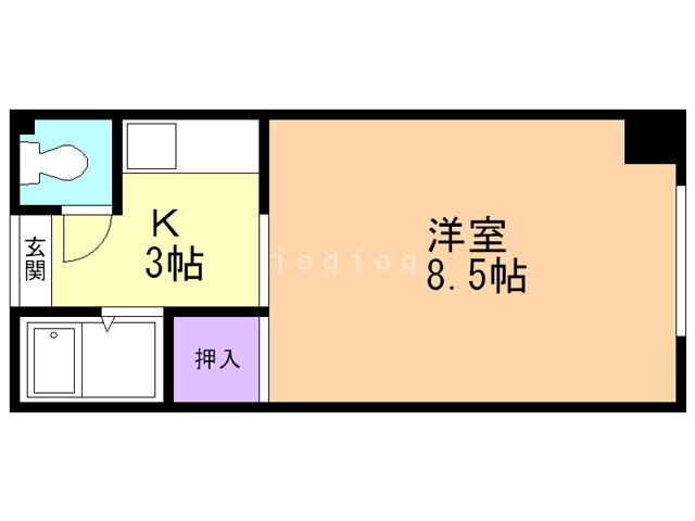 フロンティアＫＶ 2階 ワンルーム 賃貸物件詳細