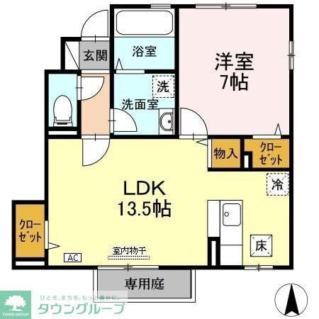 カスターノ 1階 1LDK 賃貸物件詳細