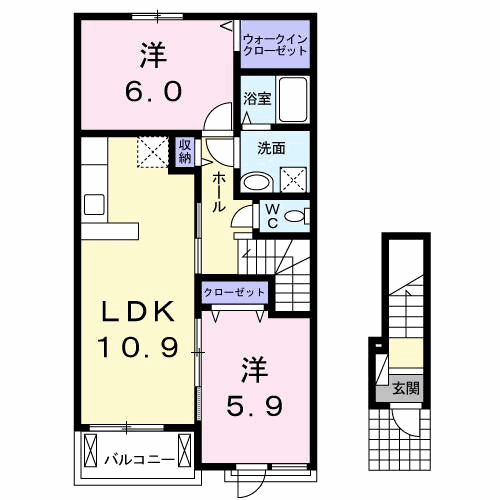 らんたん　Ｂ 2階 2LDK 賃貸物件詳細