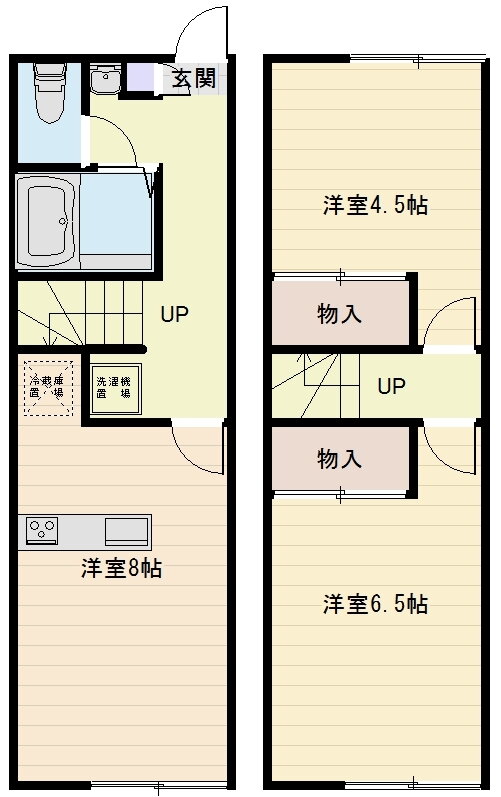 大阪府八尾市上之島町北５ 河内山本駅 2LDK アパート 賃貸物件詳細