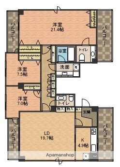 コンフォーレ船橋 6階 3LDK 賃貸物件詳細