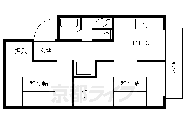 ホワイトハウス 2階 2DK 賃貸物件詳細