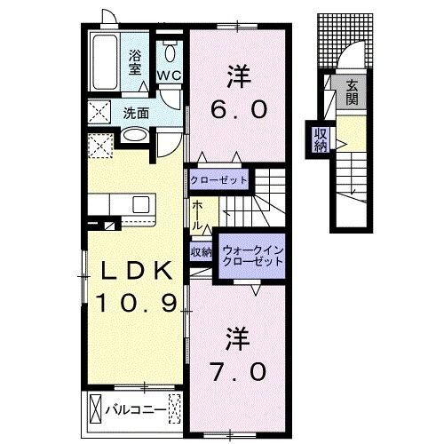 鳥取県米子市夜見町 弓ケ浜駅 2LDK アパート 賃貸物件詳細