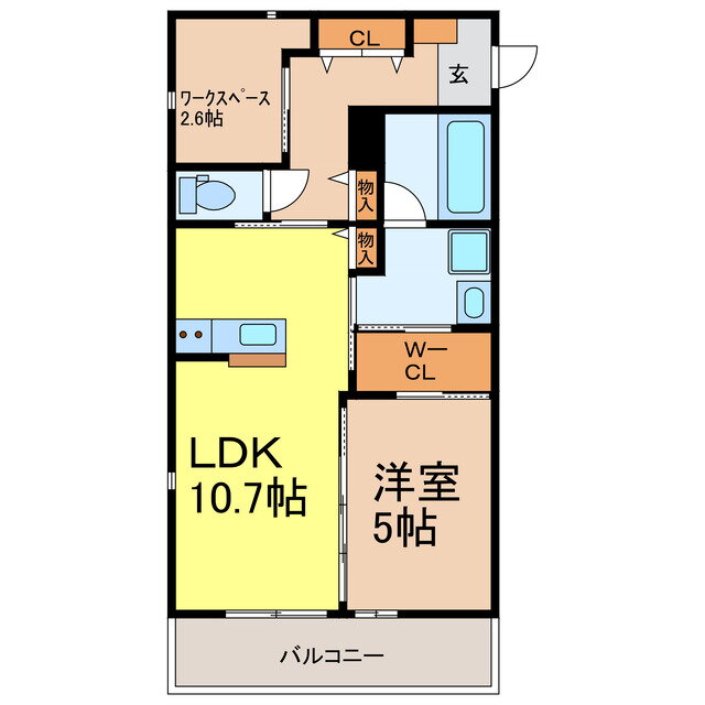 仮）下野市駅東ハイツ 2階 1LDK 賃貸物件詳細