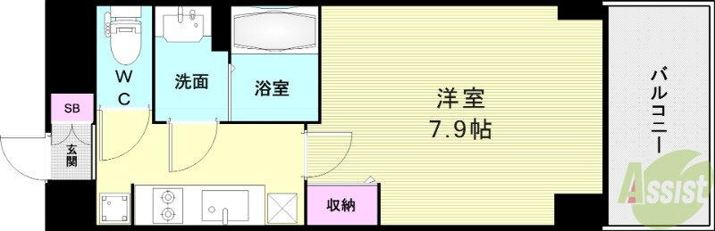 兵庫県神戸市兵庫区西多聞通２ 高速神戸駅 1K マンション 賃貸物件詳細