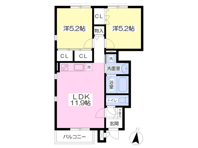 静岡県駿東郡清水町徳倉 沼津駅 2LDK アパート 賃貸物件詳細