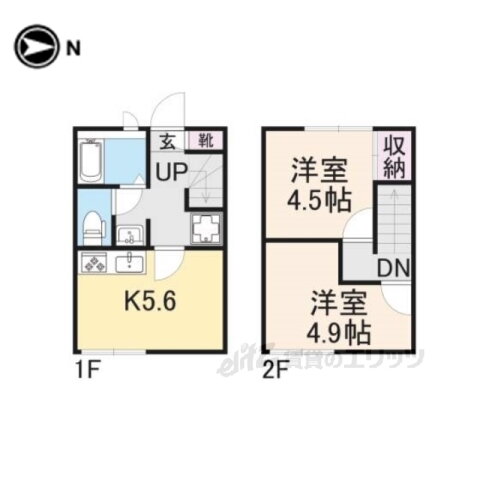 大阪府東大阪市東豊浦町 枚岡駅 2DK アパート 賃貸物件詳細